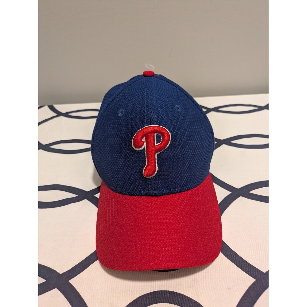 New Era 39THIRTY Philadelphia Phillies Hat Blue Red MLB Stretch Fit Medium-Large